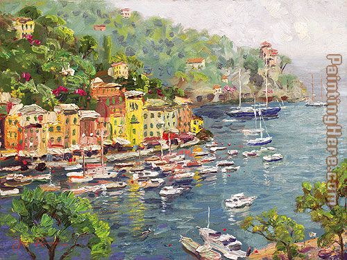 Portofino painting - Thomas Kinkade Portofino art painting